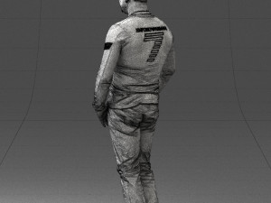 man in black clothes 0185 Modello 3D