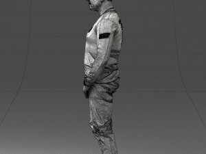 man in black clothes 0185 Modello 3D