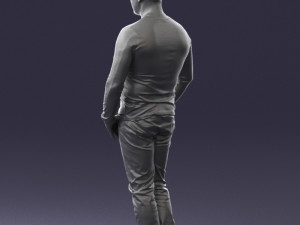 man in black clothes 0185 3d print ready 3D Print Model