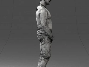 000521 Casual Man in Black Outfit Neutral Male Character 3d print ready 3D Print Model