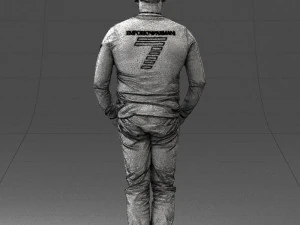 000521 Casual Man in Black Outfit Neutral Male Character 3d print ready 3D Print Model