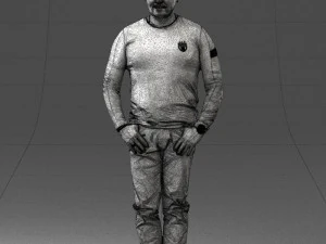 000521 Casual Man in Black Outfit Neutral Male Character 3d print ready 3D Print Model