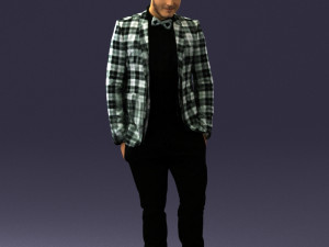 man in plaid shirt 0187 3d print ready 3D-printmodel
