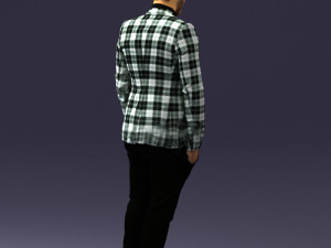 man in plaid shirt 0187 3d print ready 3D-printmodel