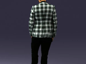 000523 Stylish Man in Blazer Smart Casual Male Character 3d print ready 3D Print Model