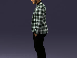 000523 Stylish Man in Blazer Smart Casual Male Character 3d print ready 3D Print Model