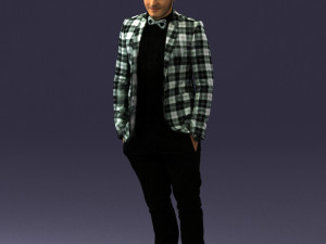 man in plaid shirt 0187 3d print ready 3D-printmodel