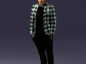 000523 Stylish Man in Blazer Smart Casual Male Character 3d print ready 3D Print Model