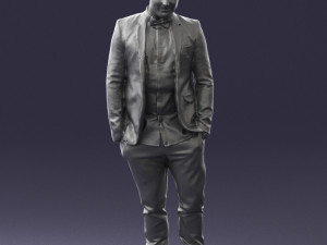 man in plaid shirt 0187 3d print ready 3D-printmodel