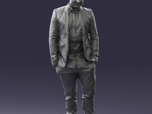 man in plaid shirt 0187 3d print ready 3D-printmodel