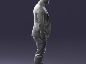 man in plaid shirt 0187 3d print ready 3D-printmodel