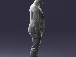 000523 Stylish Man in Blazer Smart Casual Male Character 3d print ready 3D Print Model