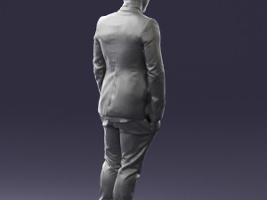 man in plaid shirt 0187 3d print ready 3D-printmodel