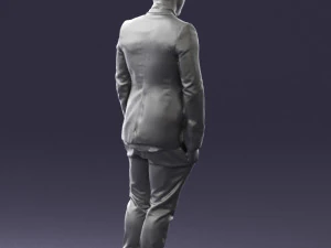 000523 Stylish Man in Blazer Smart Casual Male Character 3d print ready 3D Print Model
