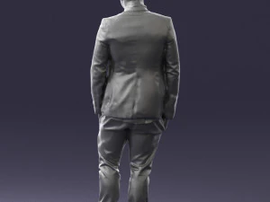 000523 Stylish Man in Blazer Smart Casual Male Character 3d print ready 3D Print Model