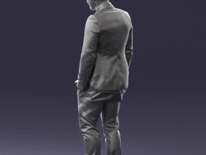 000523 Stylish Man in Blazer Smart Casual Male Character 3d print ready 3D Print Model