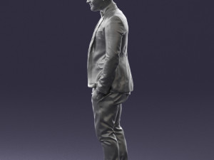 man in plaid shirt 0187 3d print ready 3D-printmodel