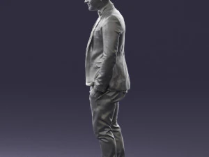 000523 Stylish Man in Blazer Smart Casual Male Character 3d print ready 3D Print Model