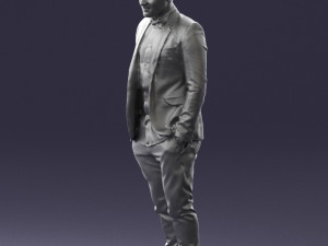 man in plaid shirt 0187 3d print ready 3D-printmodel