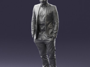 man in plaid shirt 0187 3d print ready 3D-printmodel