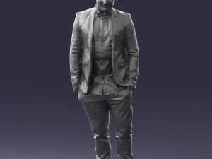 000523 Stylish Man in Blazer Smart Casual Male Character 3d print ready 3D Print Model