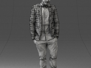 man in plaid shirt 0187 3d print ready 3D-printmodel