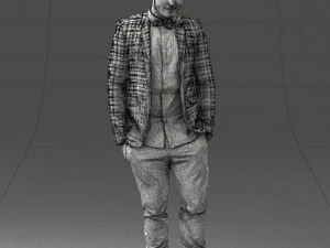 000523 Stylish Man in Blazer Smart Casual Male Character 3d print ready 3D Print Model