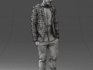man in plaid shirt 0187 3d print ready 3D-printmodel