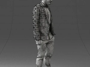 000523 Stylish Man in Blazer Smart Casual Male Character 3d print ready 3D Print Model