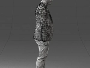 000523 Stylish Man in Blazer Smart Casual Male Character 3d print ready 3D Print Model