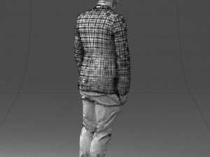 man in plaid shirt 0187 3d print ready 3D-printmodel