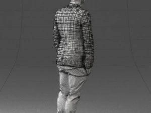 000523 Stylish Man in Blazer Smart Casual Male Character 3d print ready 3D Print Model