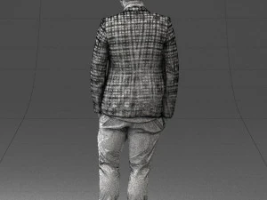 000523 Stylish Man in Blazer Smart Casual Male Character 3d print ready 3D Print Model