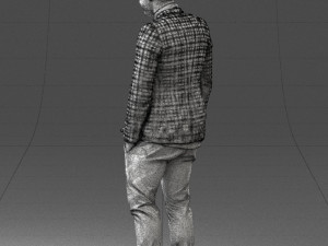 man in plaid shirt 0187 3d print ready 3D-printmodel