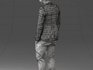 000523 Stylish Man in Blazer Smart Casual Male Character 3d print ready 3D Print Model