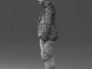 000523 Stylish Man in Blazer Smart Casual Male Character 3d print ready 3D Print Model