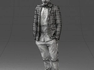 000523 Stylish Man in Blazer Smart Casual Male Character 3d print ready 3D Print Model