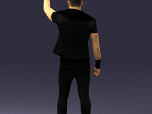 man in black clothes 0188 3D Model
