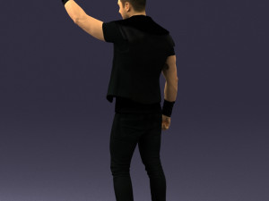 man in black clothes 0188 3D Model