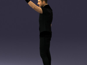 man in black clothes 0188 3D Model