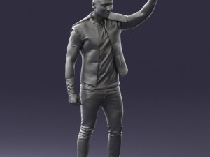 man in black clothes 0188 3D Model