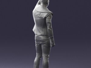man in black clothes 0188 3D Model