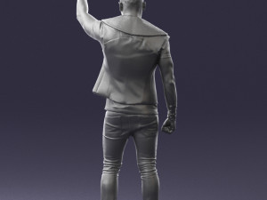 man in black clothes 0188 3D Model