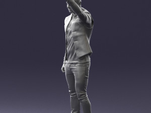 man in black clothes 0188 3D Model