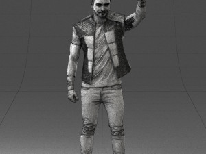 man in black clothes 0188 3D Model