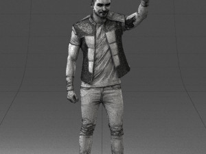 man in black clothes 0188 3D Model