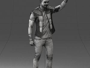 man in black clothes 0188 3D Model