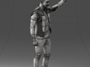 man in black clothes 0188 3D Model