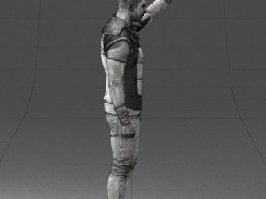 man in black clothes 0188 3D Model