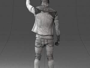 man in black clothes 0188 3D Model